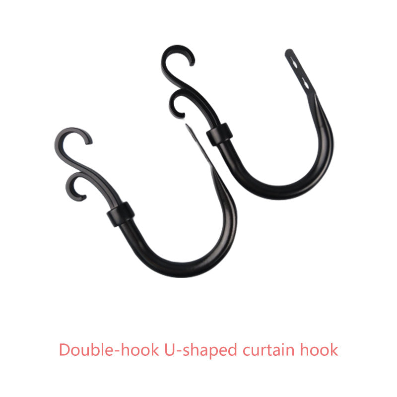 2 Pack Curtain Holdbacks, U Shaped Wall Mounted Curtain Tieback Hooks Drapery Tiebacks Decorative Curtain Hooks Window Treatment Holdbacks Hardware for Home Decor