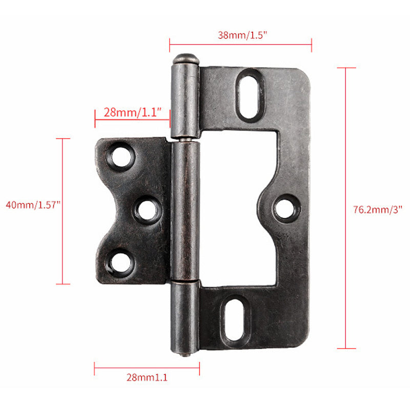 3 Pack Door Hinges,3 in Metal Non Mortise Interior Door Hinges,Heavy Duty,Smooth,Hinges Suitable for Bedroom,Office,Garage Door,Cabinet,Drawer,Cupboar,Dresse